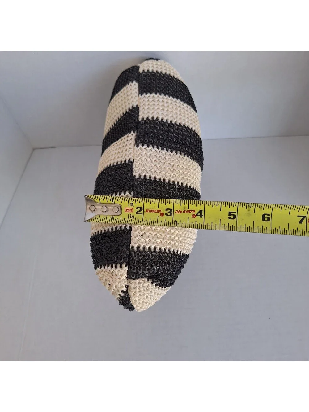 NWT Isaac Mizrahi Striped Woven Clutch Chain Strap Crossbody Bag